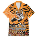 Personalised Wests Tigers NAIDOC Week 2024 Family Matching Mermaid Dress and Hawaiian Shirt Aboriginal Fire Burning Sparks