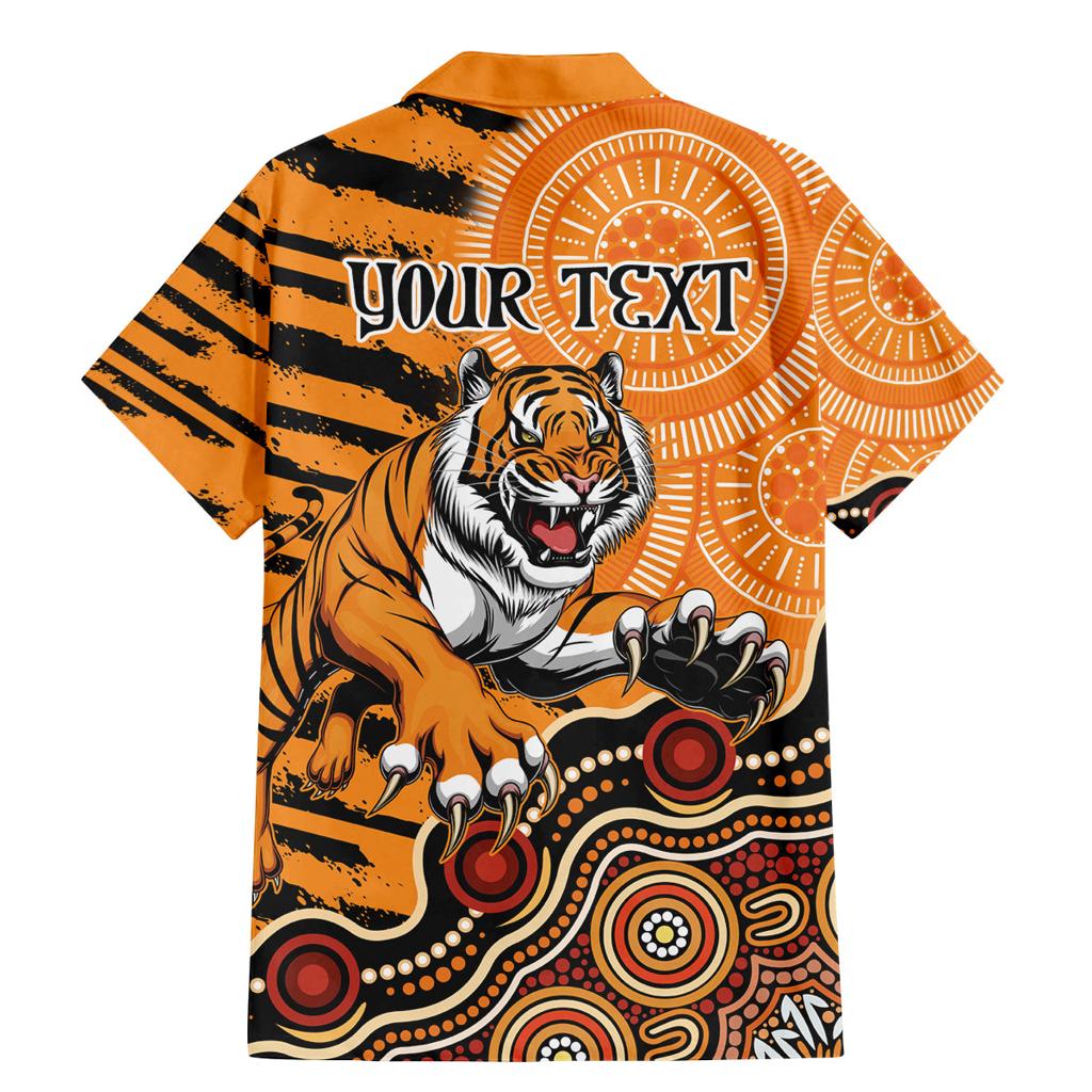 Personalised Wests Tigers NAIDOC Week 2024 Family Matching Mermaid Dress and Hawaiian Shirt Aboriginal Fire Burning Sparks