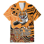 Personalised Wests Tigers NAIDOC Week 2024 Family Matching Summer Maxi Dress and Hawaiian Shirt Aboriginal Fire Burning Sparks