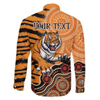Personalised Wests Tigers NAIDOC Week 2024 Family Matching Tank Maxi Dress and Hawaiian Shirt Aboriginal Fire Burning Sparks