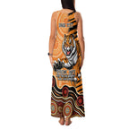 Personalised Wests Tigers NAIDOC Week 2024 Family Matching Tank Maxi Dress and Hawaiian Shirt Aboriginal Fire Burning Sparks