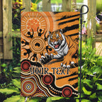 Personalised Wests Tigers NAIDOC Week 2024 Garden Flag Aboriginal Fire Burning Sparks