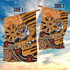 Personalised Wests Tigers NAIDOC Week 2024 Garden Flag Aboriginal Fire Burning Sparks