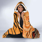 Personalised Wests Tigers NAIDOC Week 2024 Hooded Blanket Aboriginal Fire Burning Sparks