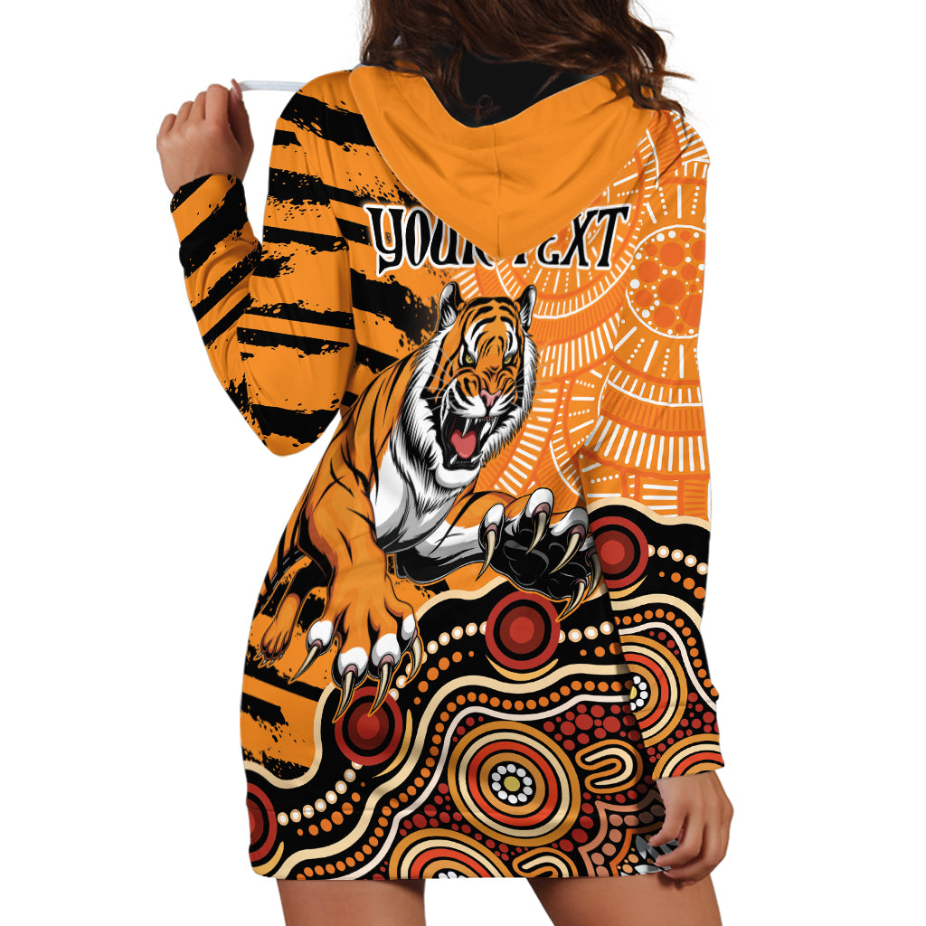 Personalised Wests Tigers NAIDOC Week 2024 Hoodie Dress Aboriginal Fire Burning Sparks