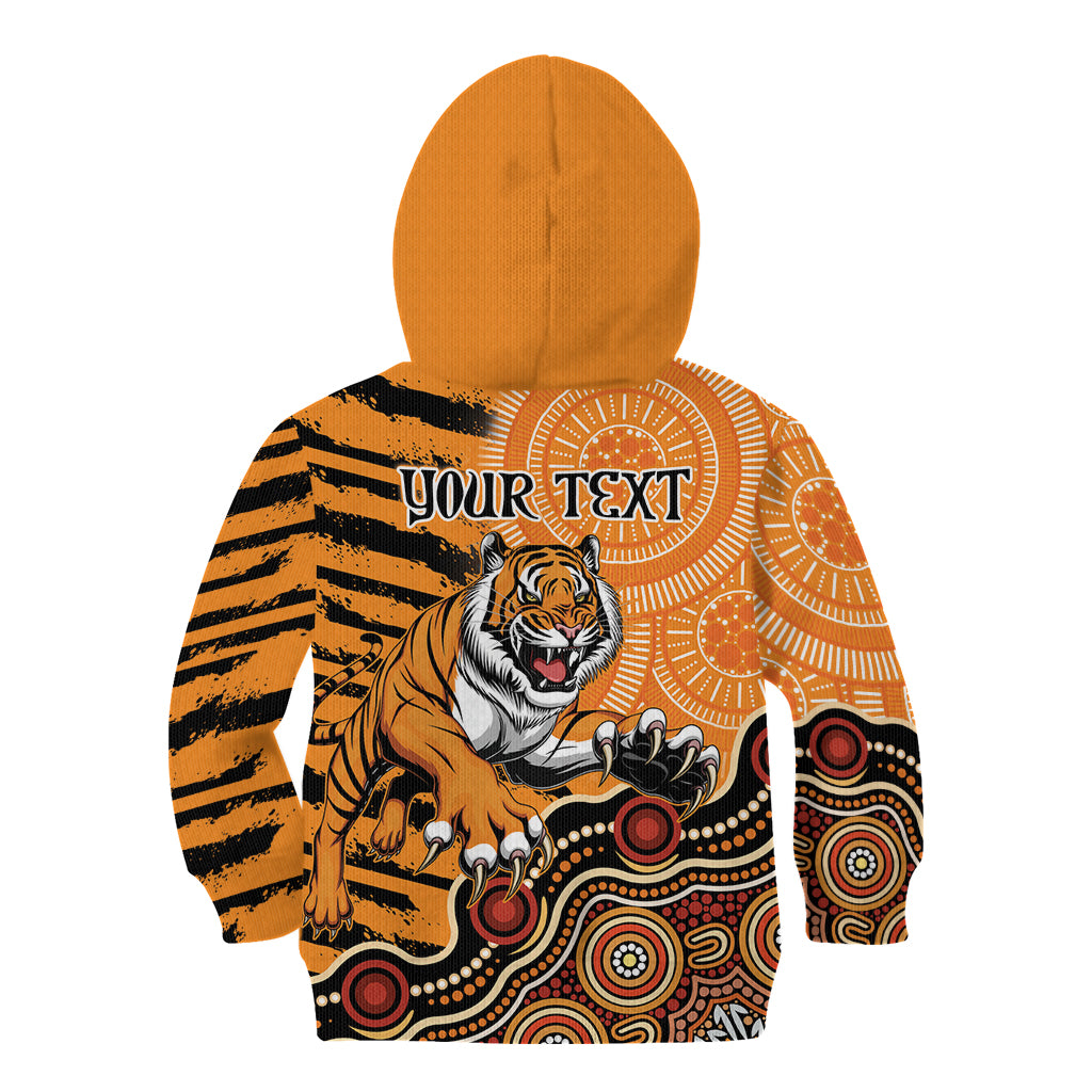 Personalised Wests Tigers NAIDOC Week 2024 Kid Hoodie Aboriginal Fire Burning Sparks