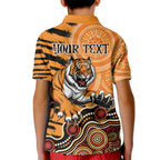Personalised Wests Tigers NAIDOC Week 2024 Kid Polo Shirt Aboriginal Fire Burning Sparks