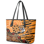 Personalised Wests Tigers NAIDOC Week 2024 Leather Tote Bag Aboriginal Fire Burning Sparks