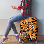 Personalised Wests Tigers NAIDOC Week 2024 Luggage Cover Aboriginal Fire Burning Sparks