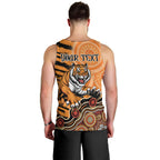 Personalised Wests Tigers NAIDOC Week 2024 Men Tank Top Aboriginal Fire Burning Sparks