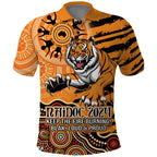 Personalised Wests Tigers NAIDOC Week 2024 Polo Shirt Aboriginal Fire Burning Sparks