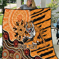 Personalised Wests Tigers NAIDOC Week 2024 Quilt Aboriginal Fire Burning Sparks