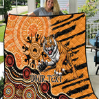 Personalised Wests Tigers NAIDOC Week 2024 Quilt Aboriginal Fire Burning Sparks