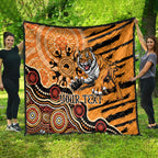Personalised Wests Tigers NAIDOC Week 2024 Quilt Aboriginal Fire Burning Sparks