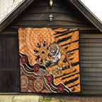 Personalised Wests Tigers NAIDOC Week 2024 Quilt Aboriginal Fire Burning Sparks