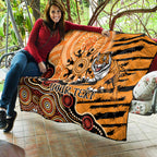 Personalised Wests Tigers NAIDOC Week 2024 Quilt Aboriginal Fire Burning Sparks
