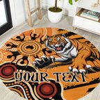Personalised Wests Tigers NAIDOC Week 2024 Round Carpet Aboriginal Fire Burning Sparks