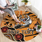 Personalised Wests Tigers NAIDOC Week 2024 Round Carpet Aboriginal Fire Burning Sparks