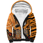 Personalised Wests Tigers NAIDOC Week 2024 Sherpa Hoodie Aboriginal Fire Burning Sparks