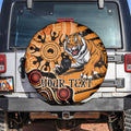 Personalised Wests Tigers NAIDOC Week 2024 Spare Tire Cover Aboriginal Fire Burning Sparks