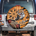 Personalised Wests Tigers NAIDOC Week 2024 Spare Tire Cover Aboriginal Fire Burning Sparks