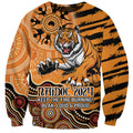 Personalised Wests Tigers NAIDOC Week 2024 Sweatshirt Aboriginal Fire Burning Sparks