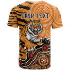 Personalised Wests Tigers NAIDOC Week 2024 T Shirt Aboriginal Fire Burning Sparks