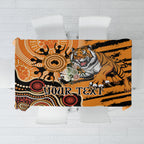 Personalised Wests Tigers NAIDOC Week 2024 Tablecloth Aboriginal Fire Burning Sparks