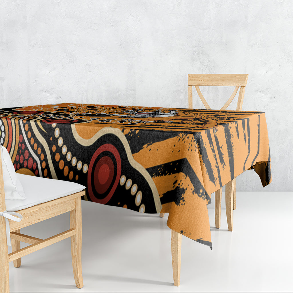 Personalised Wests Tigers NAIDOC Week 2024 Tablecloth Aboriginal Fire Burning Sparks