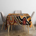 Personalised Wests Tigers NAIDOC Week 2024 Tablecloth Aboriginal Fire Burning Sparks
