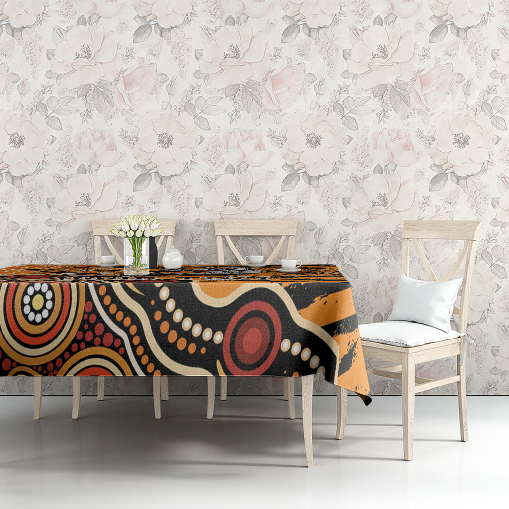 Personalised Wests Tigers NAIDOC Week 2024 Tablecloth Aboriginal Fire Burning Sparks