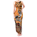 Personalised Wests Tigers NAIDOC Week 2024 Tank Maxi Dress Aboriginal Fire Burning Sparks