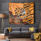 Personalised Wests Tigers NAIDOC Week 2024 Tapestry Aboriginal Fire Burning Sparks