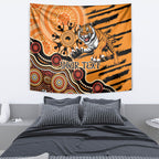 Personalised Wests Tigers NAIDOC Week 2024 Tapestry Aboriginal Fire Burning Sparks