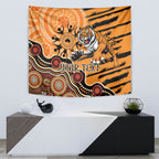 Personalised Wests Tigers NAIDOC Week 2024 Tapestry Aboriginal Fire Burning Sparks