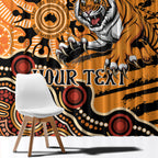 Personalised Wests Tigers NAIDOC Week 2024 Window Curtain Aboriginal Fire Burning Sparks