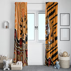 Personalised Wests Tigers NAIDOC Week 2024 Window Curtain Aboriginal Fire Burning Sparks