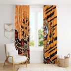 Personalised Wests Tigers NAIDOC Week 2024 Window Curtain Aboriginal Fire Burning Sparks