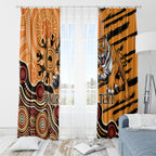 Personalised Wests Tigers NAIDOC Week 2024 Window Curtain Aboriginal Fire Burning Sparks
