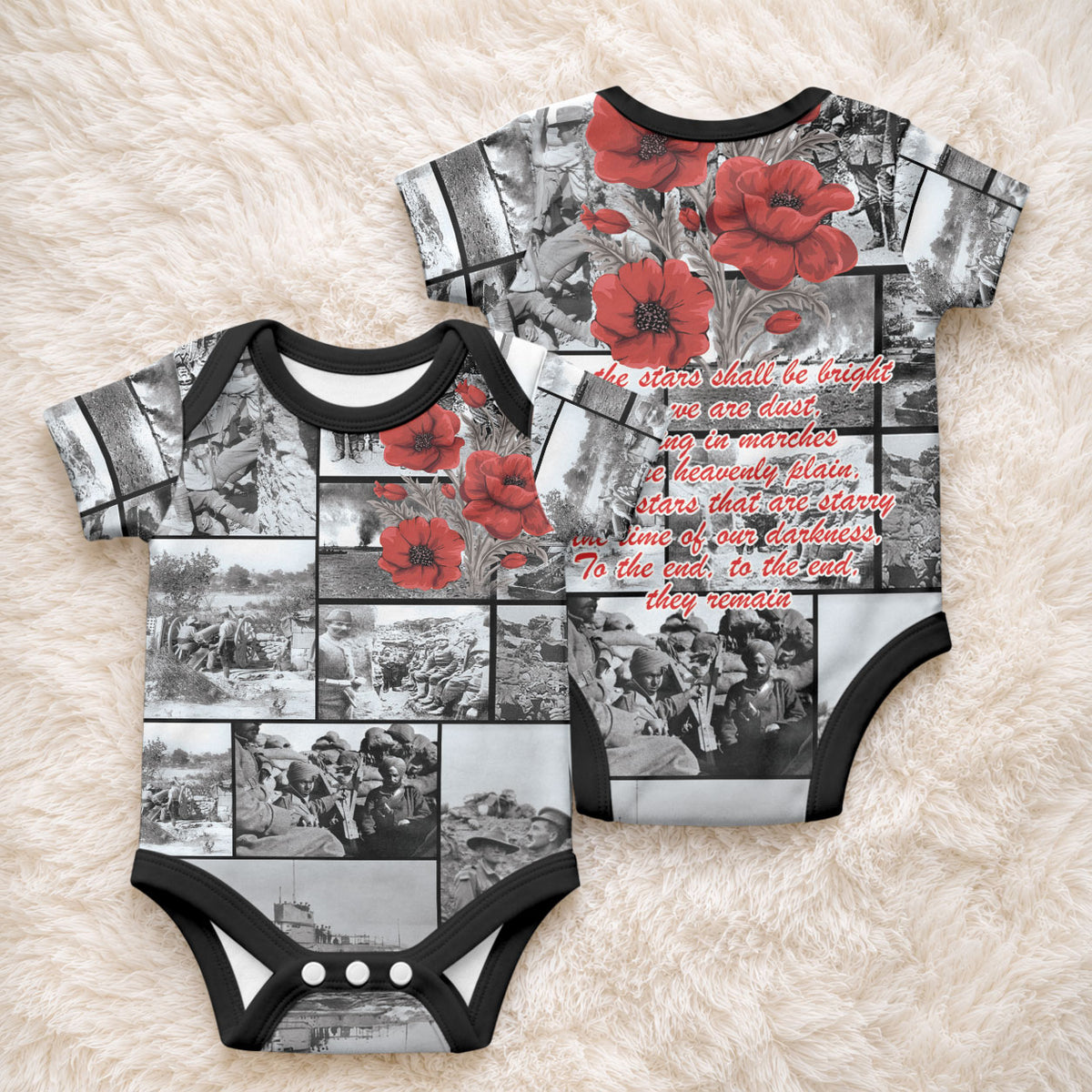 ANZAC Day Gallipoli Campaign Baby Onesie To The End They Remain