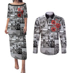 ANZAC Day Gallipoli Campaign Couples Matching Puletasi and Long Sleeve Button Shirt To The End They Remain