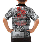 ANZAC Day Gallipoli Campaign Family Matching Off The Shoulder Long Sleeve Dress and Hawaiian Shirt To The End They Remain