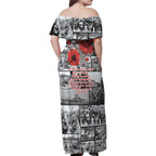 ANZAC Day Gallipoli Campaign Family Matching Off Shoulder Maxi Dress and Hawaiian Shirt To The End They Remain