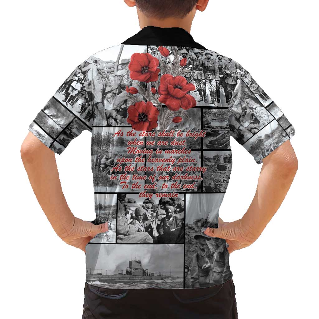 ANZAC Day Gallipoli Campaign Family Matching Off Shoulder Short Dress and Hawaiian Shirt To The End They Remain