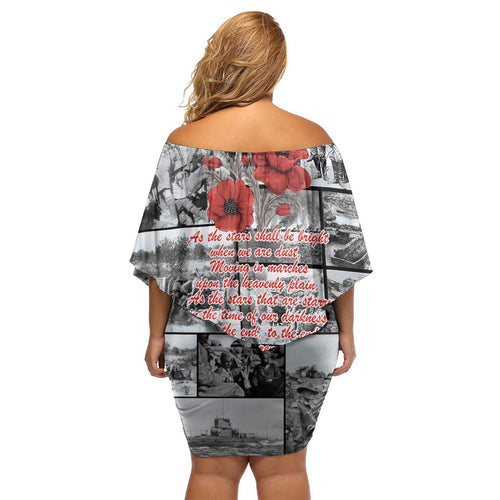 ANZAC Day Gallipoli Campaign Family Matching Off Shoulder Short Dress and Hawaiian Shirt To The End They Remain