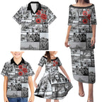 ANZAC Day Gallipoli Campaign Family Matching Puletasi and Hawaiian Shirt To The End They Remain