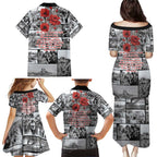 ANZAC Day Gallipoli Campaign Family Matching Puletasi and Hawaiian Shirt To The End They Remain
