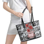 ANZAC Day Gallipoli Campaign Leather Tote Bag To The End They Remain