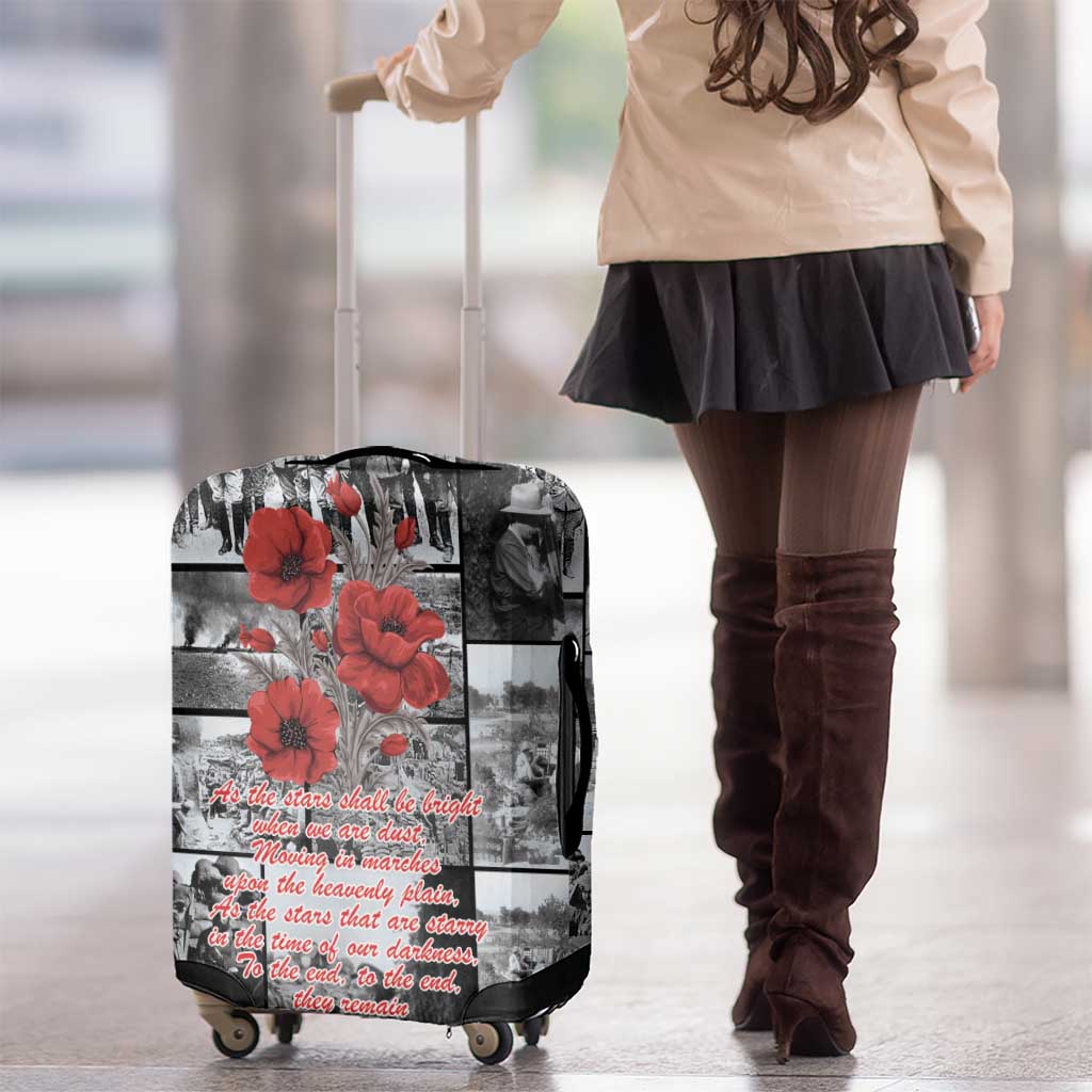 ANZAC Day Gallipoli Campaign Luggage Cover To The End They Remain