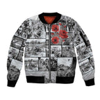 ANZAC Day Gallipoli Campaign Sleeve Zip Bomber Jacket To The End They Remain